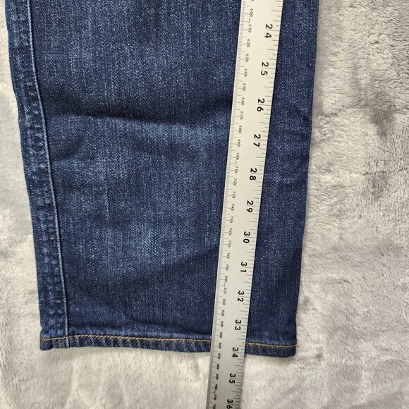 Carhartt Jeans Womens 12 TALL Blue Dark Wash Original Fit Straight Leg Stretch - Picture 15 of 16